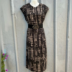 Bottega Veneta  Grey & Black Wool Sheath, size 40